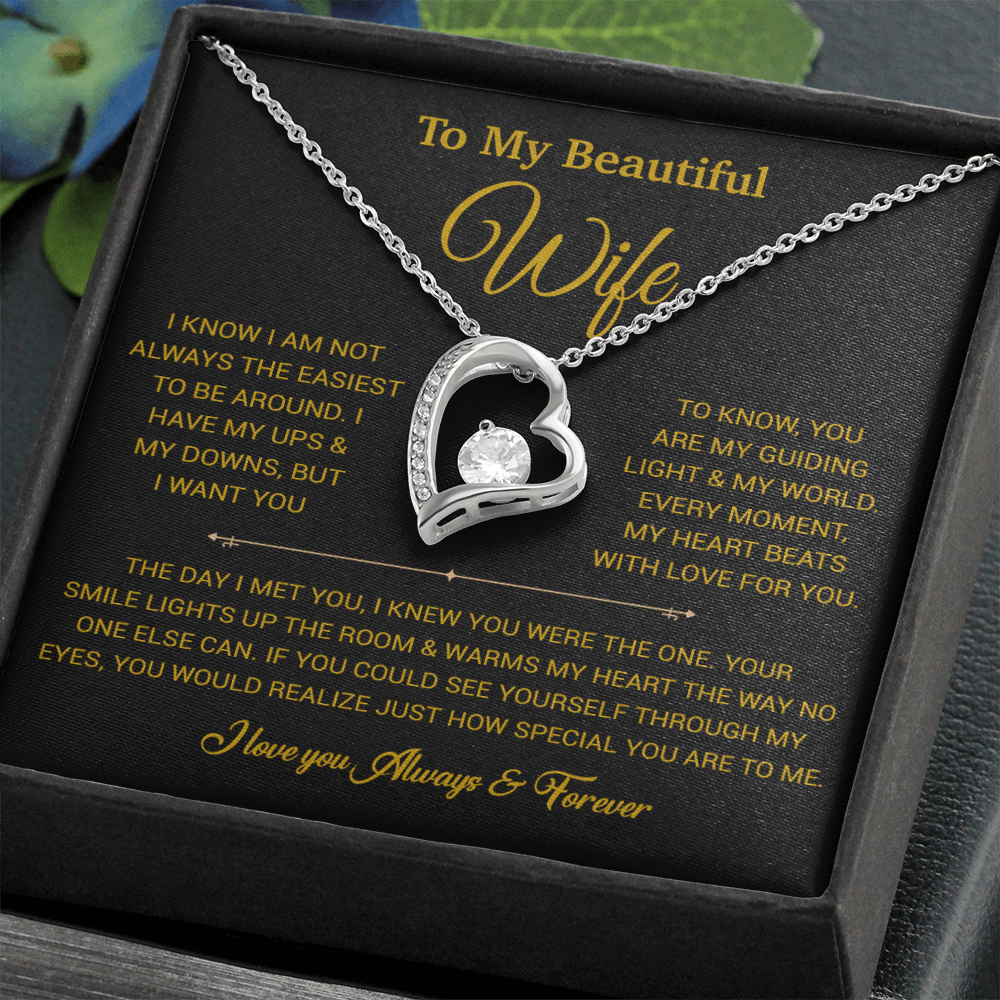 To My Wife Necklace, Gift For Wife, Anniversary Gift For Wife, Necklace For Wife 6_6_Gold