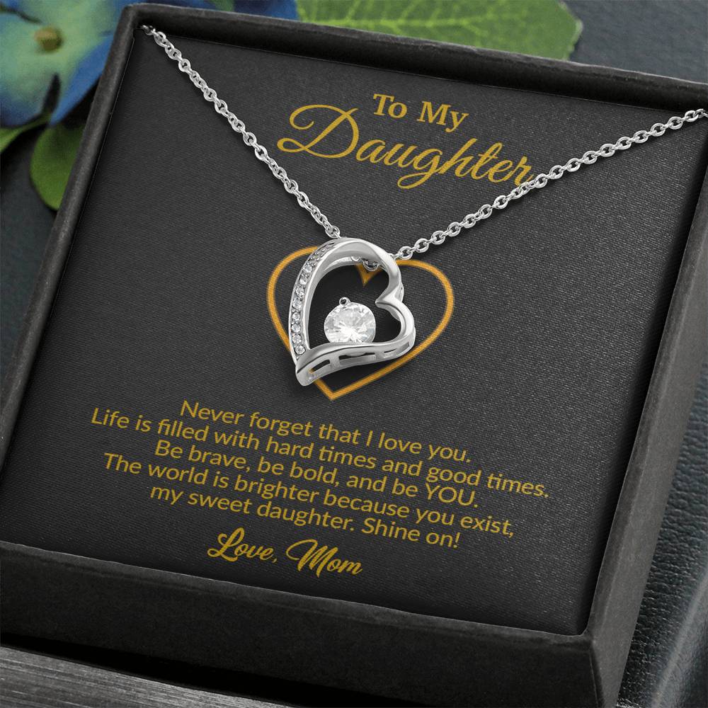 To My Daughter Necklace, Gift for Daughter from Mom, Mother Daughter Necklace
