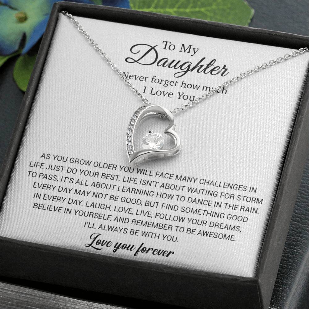 To My Daughter Necklace, Daughter Mother Necklace, Daughter Gift From Mom 29_11_White
