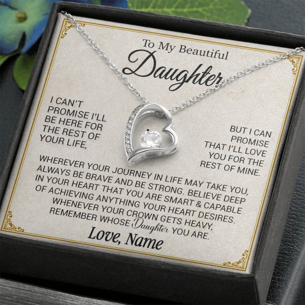 Custom To My Daughter Necklace,Daughter Gift From Mom, Dad, Daughter Necklace