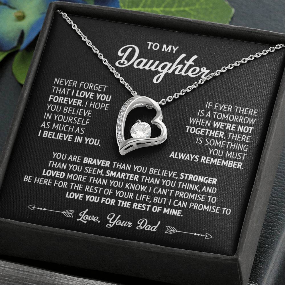 To My Daughter Necklace, Daughter Father Necklace, Daughter Gift From Dad1