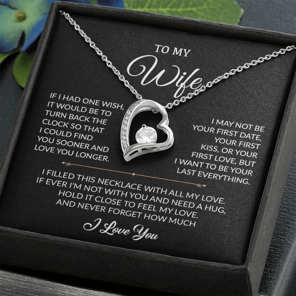 To My Wife Necklace, Gift For Wife, Anniversary Gift For Wife, Necklace For Wife 2_8_Black