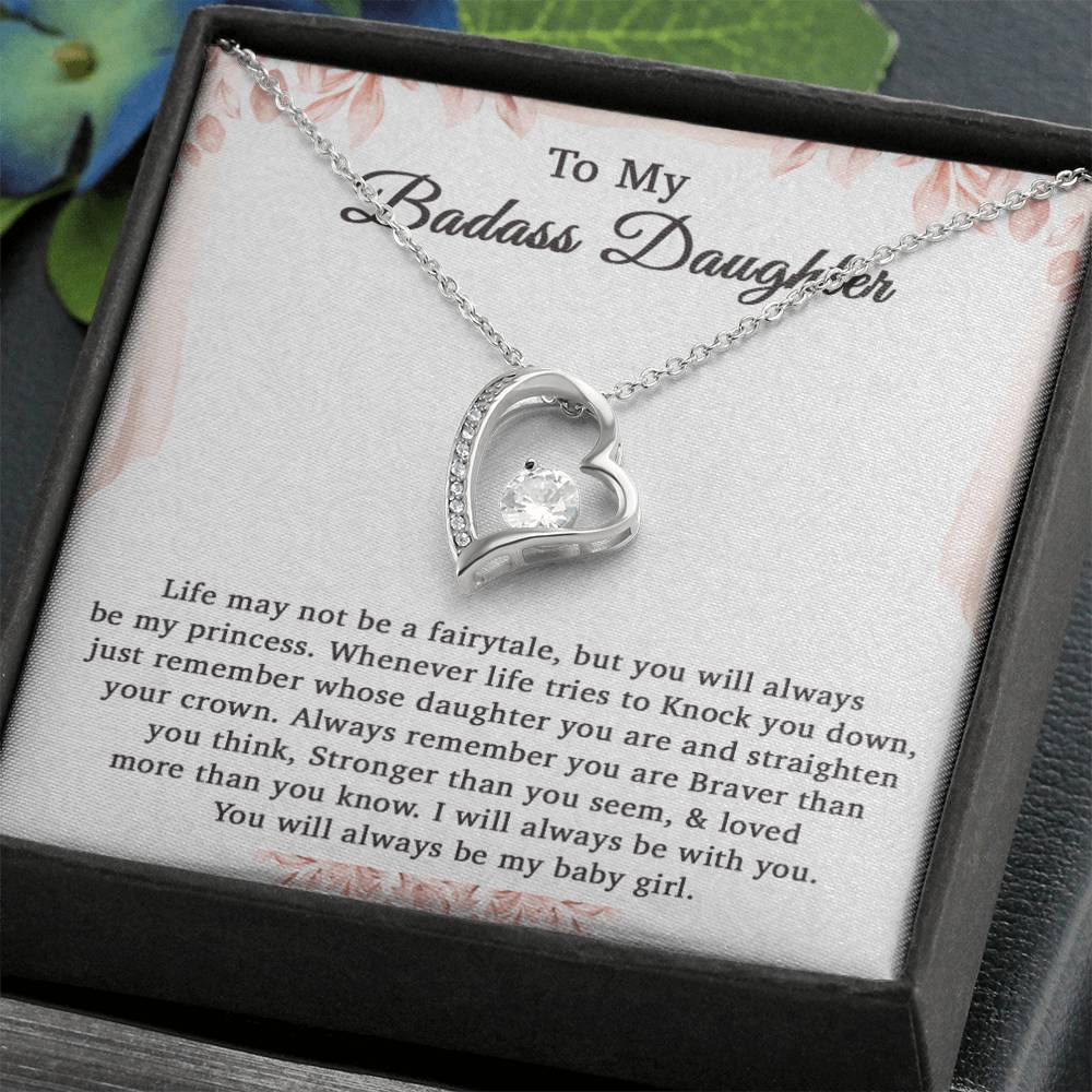To My Badass Daughter Necklace From Mom, Badass Daughter Gift,  Badass Daughter Necklace