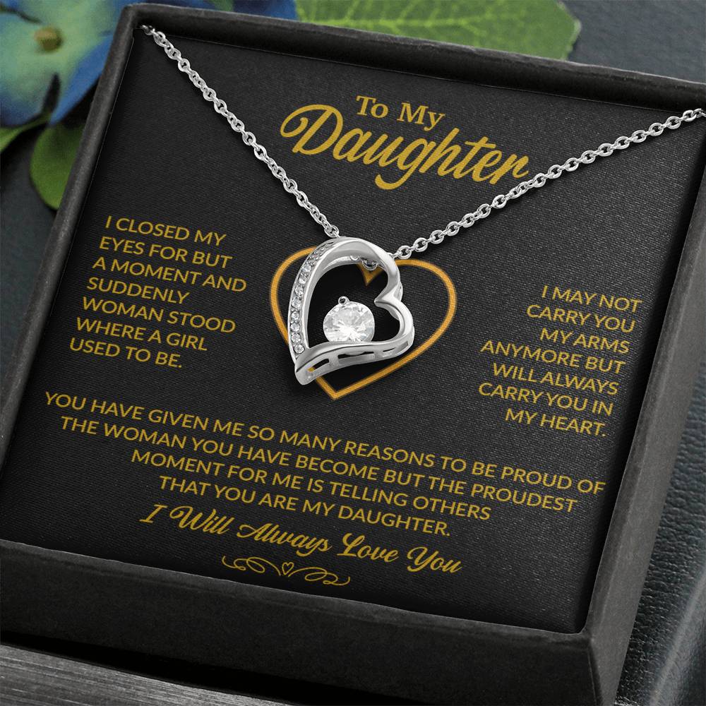 To My Daughter Necklace, Gift for Daughter from Dad, Daughter Father Necklace 27_9_Gold