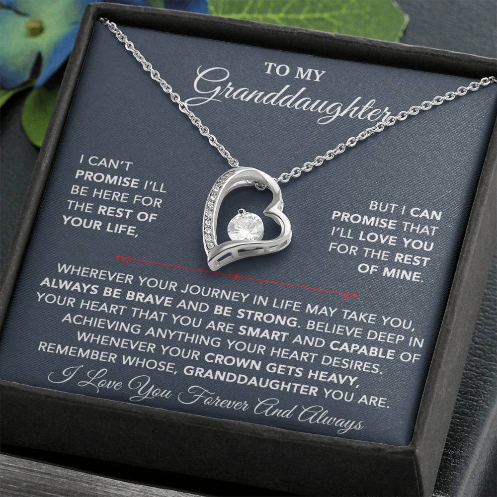 To My Granddaughter Necklace, Granddaughter Gift from Grandpa, Christmas Gift 28_9_Blue