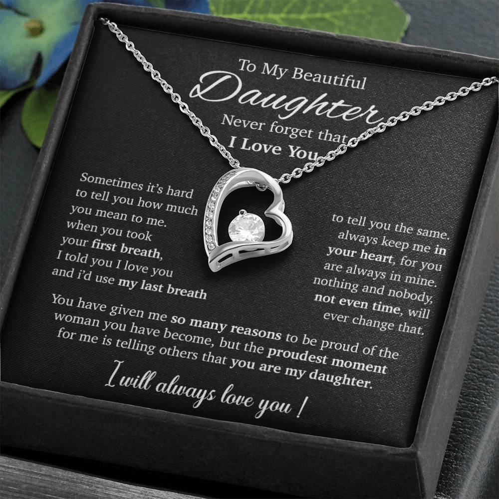 To My Daughter Necklace, Daughter Father Necklace, Daughter Gift From Dad, Mom 66