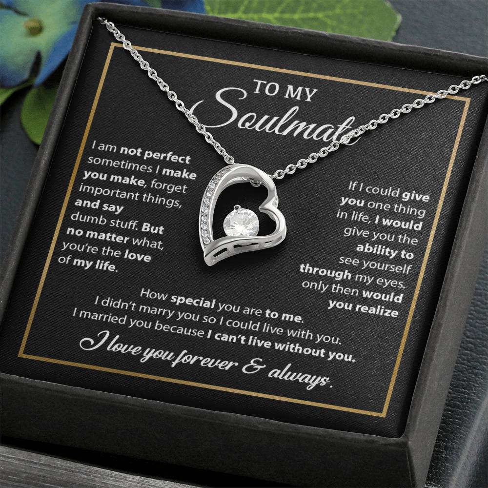 To My Soulmate Necklace, Gift For Wife From Husband, Valentines Gift For Wife 8_2_Black