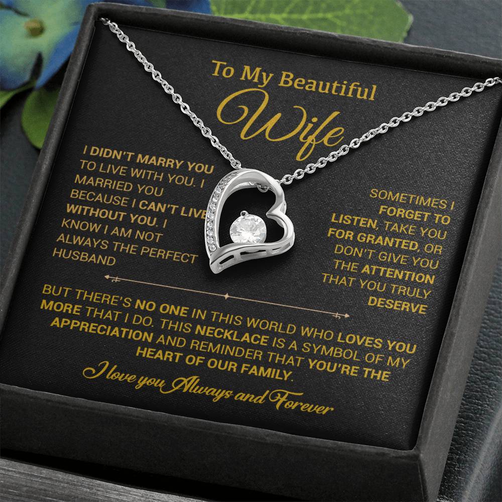To My Wife Necklace, Gift For Wife, Anniversary Gift For Wife, Christmas Gift