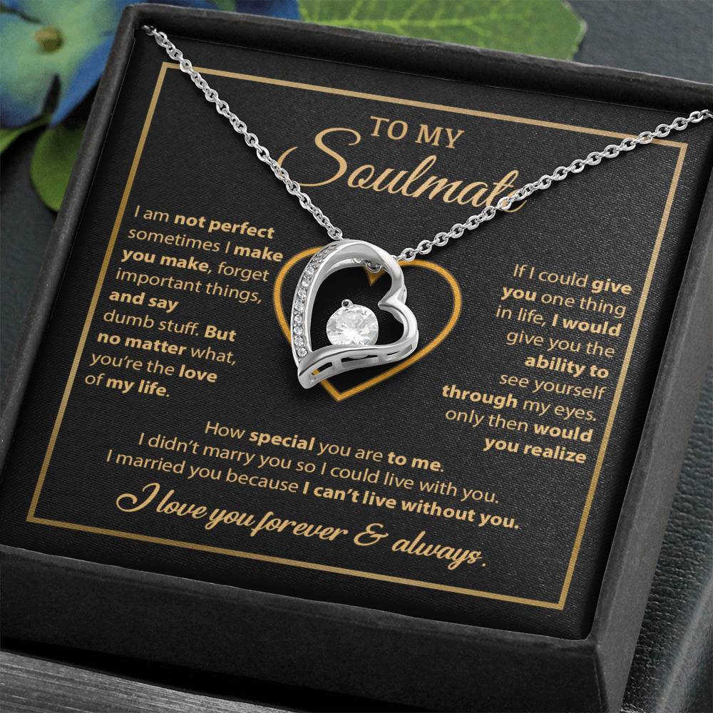 To My Soulmate Necklace, Gift For Wife From Husband, Valentines Gift For Wife 11_2_Gold