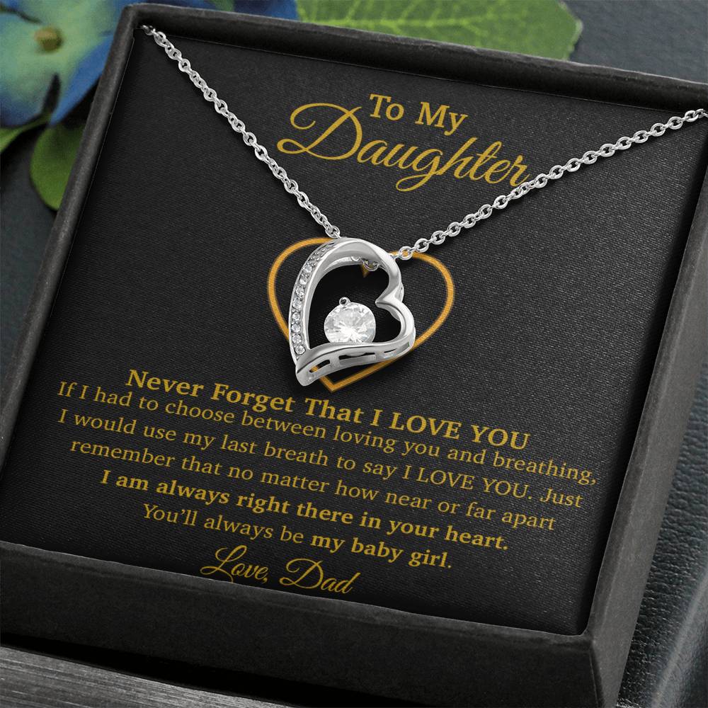 To My Daughter Necklace, Gift For Daughter From Dad, Daughter Father Necklace 8_1_Gold