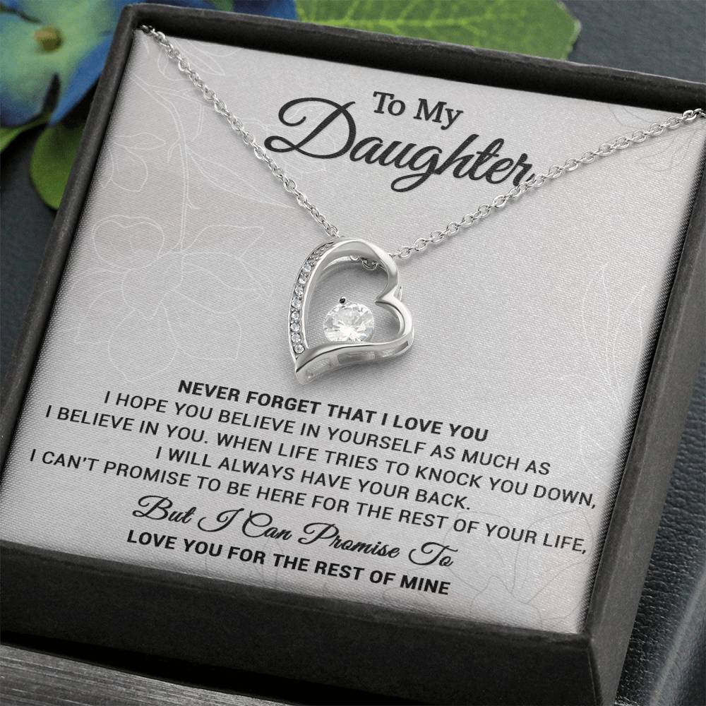 To My Daughter Necklace, Gift From Mom Dad, Birthday Christmas Gift