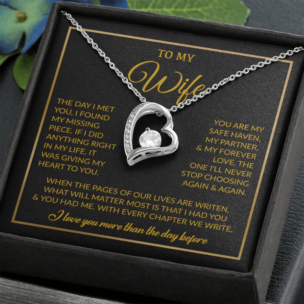 To My Wife Necklace, Gift For Wife, Anniversary Gift For Wife, Necklace For Wife 26_7_Gold