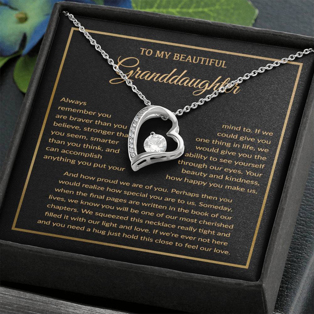 To My Granddaughter Necklace, Birthday Gift For Granddaughter, Birthday Gifts 10_1