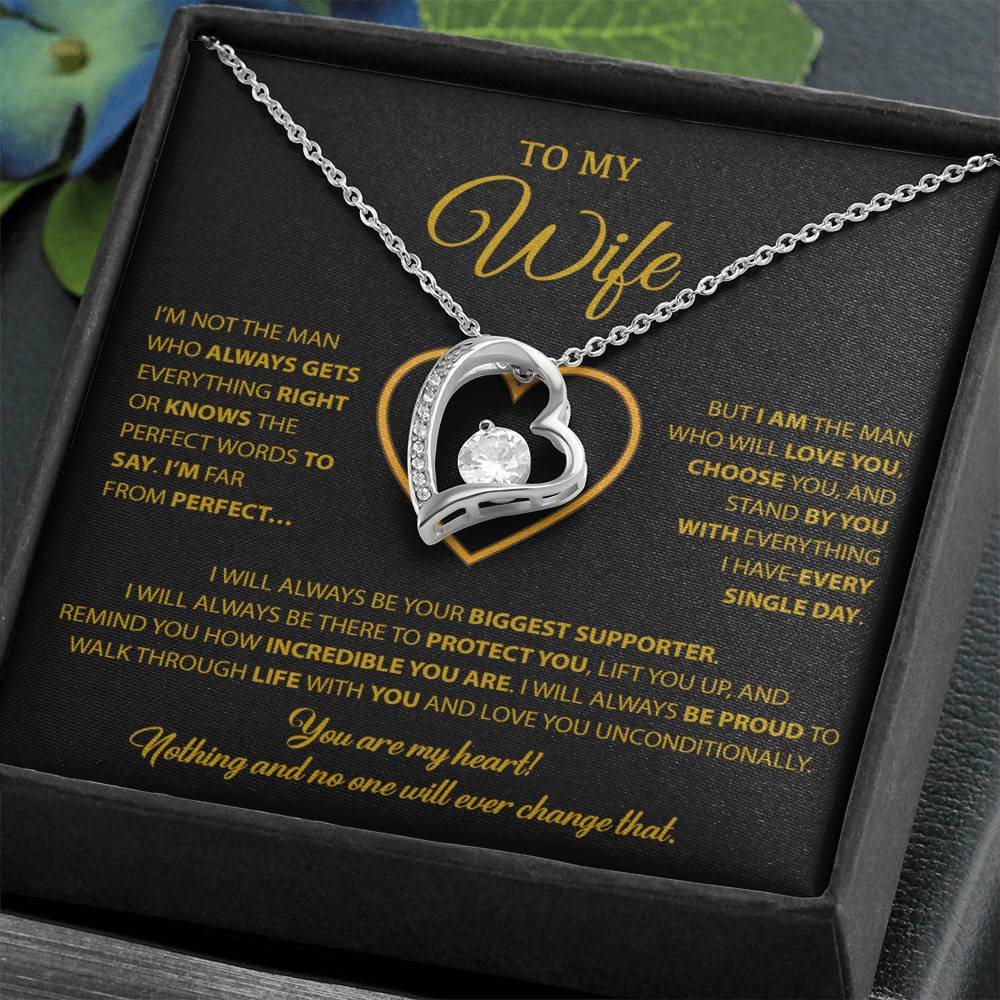 To My Wife Necklace, Gift For Wife, Anniversary Gift For Wife, Necklace For Wife 14_1_Gold
