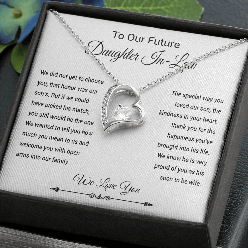 To Our Future Daughter In Law Necklace, Daughter In Law Into Family, Wedding Gift