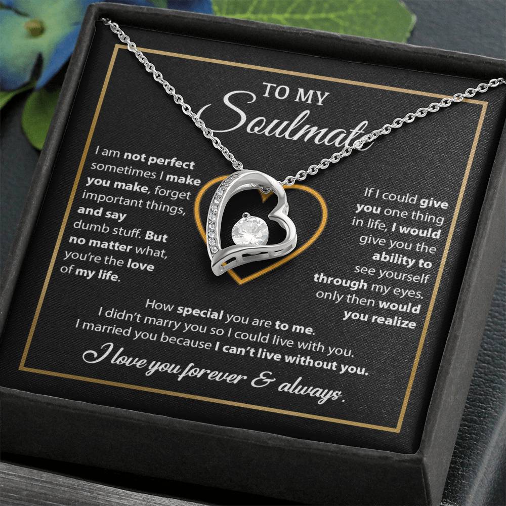 To My Soulmate Necklace, Gift For Wife From Husband, Valentines Gift For Wife 11_2_Black