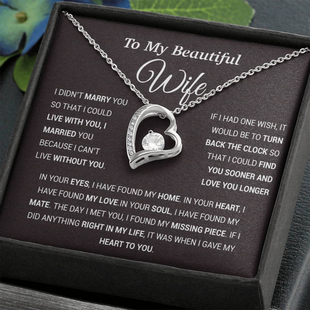 To My Wife Necklace, Gift For Wife, Anniversary Gift For Wife, Christmas Gift 28_11_Tim
