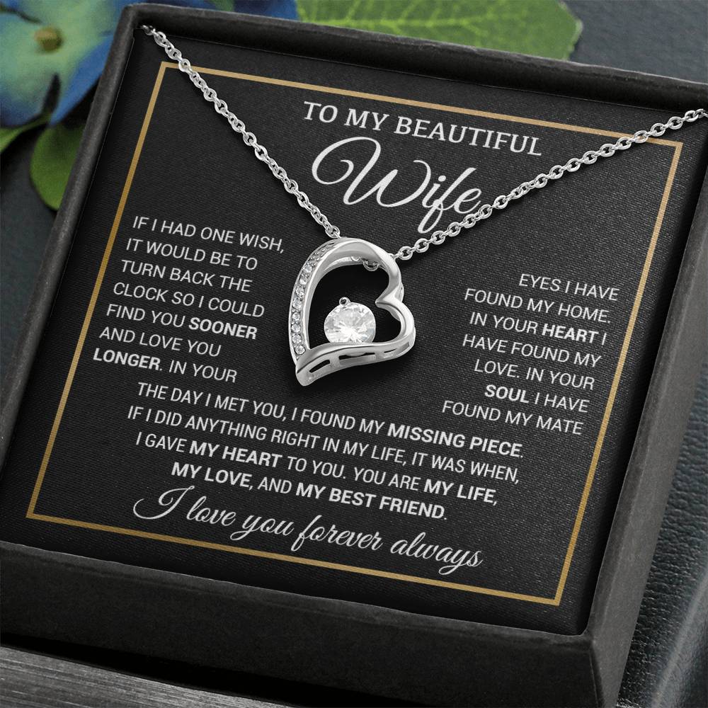To My Wife Necklace, Christmas Gifts For Women, Anniversary Gift For Wife 6_11_Black