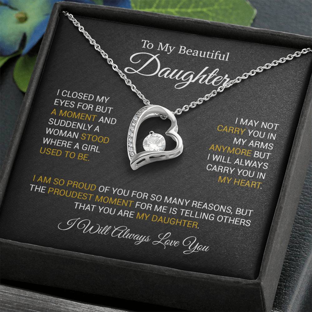To My Daughter Necklace, Daughter Father Necklace, Daughter Gift From Dad 2_6_Black