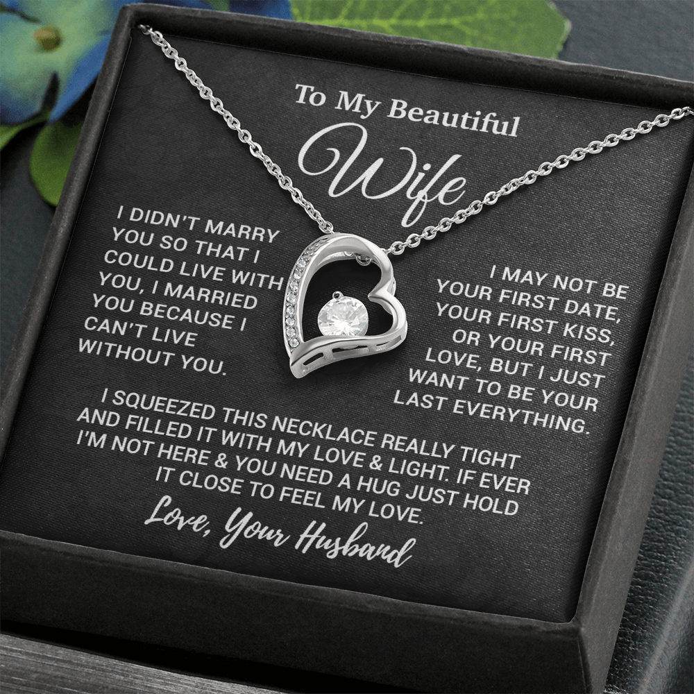To My Wife Necklace, Christmas Gifts For Women, Anniversary Gift For Wife 23_9_Black