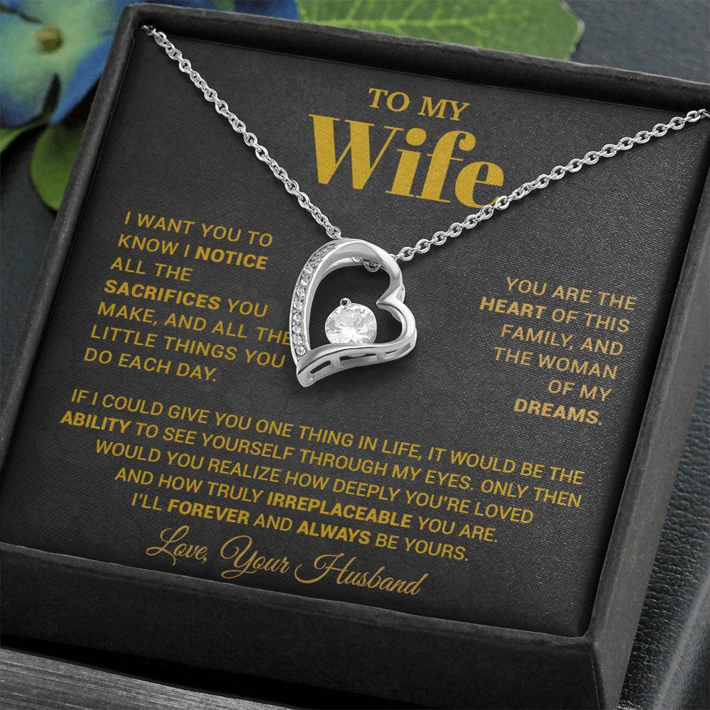 To My Wife Necklace, Christmas Gifts For Women, Anniversary Gift For Wife 6_10_Gold