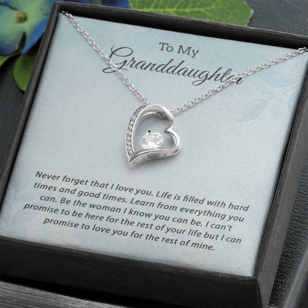 To My Granddaughter Necklace, Grandma Granddaughter Jewelry, Birthday Gift For Granddaughter