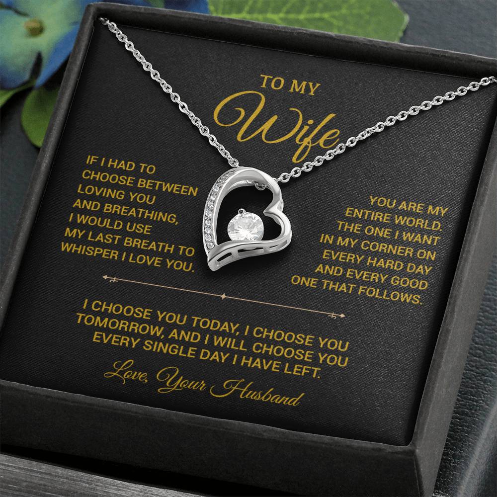 To My Wife Necklace, Gift For Wife, Anniversary Gift For Wife, Christmas Gift
