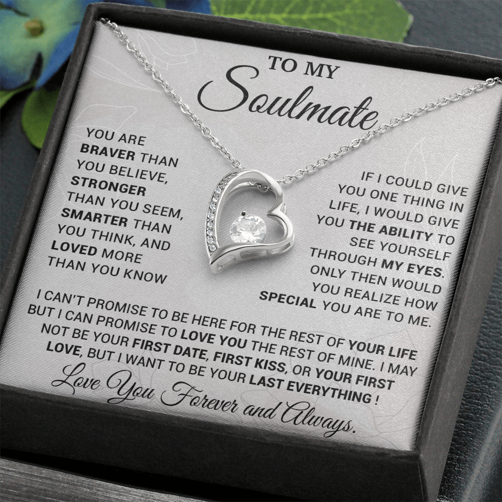 To My Soulmate Necklace, Necklace Gift, Soulmate Gift, Soulmate Jewelry