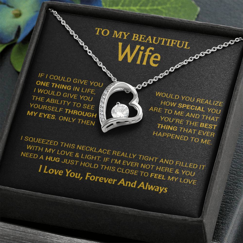 To My Wife Necklace, Christmas Gifts For Wife, Anniversary Cute Gift For Wife_23_8_Gold