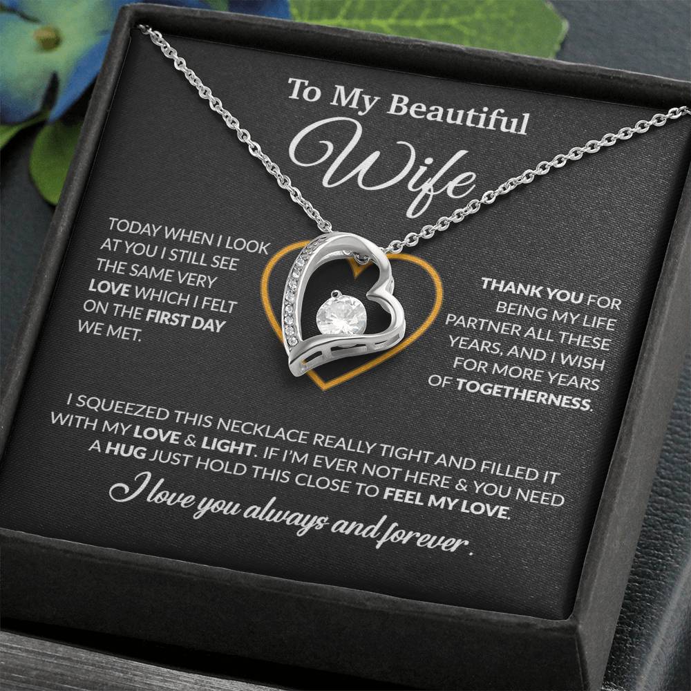 To My Wife Necklace, Christmas Gifts For Women, Anniversary Gift For Wife 9_12_Black