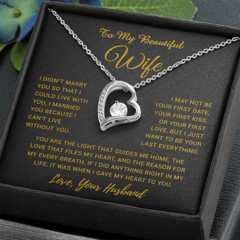 To My Wife Necklace, Gift For Wife, Anniversary Gift For Wife, Necklace For Wife 4_5_Gold