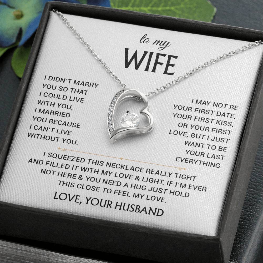 To My Wife Necklace, Christmas Gifts For Women, Anniversary Gift For Wife 12_12_White