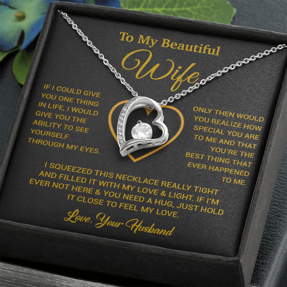 To My Wife Necklace, Gift For Wife, Anniversary Gift For Wife, Necklace For Wife 26_5_Gold
