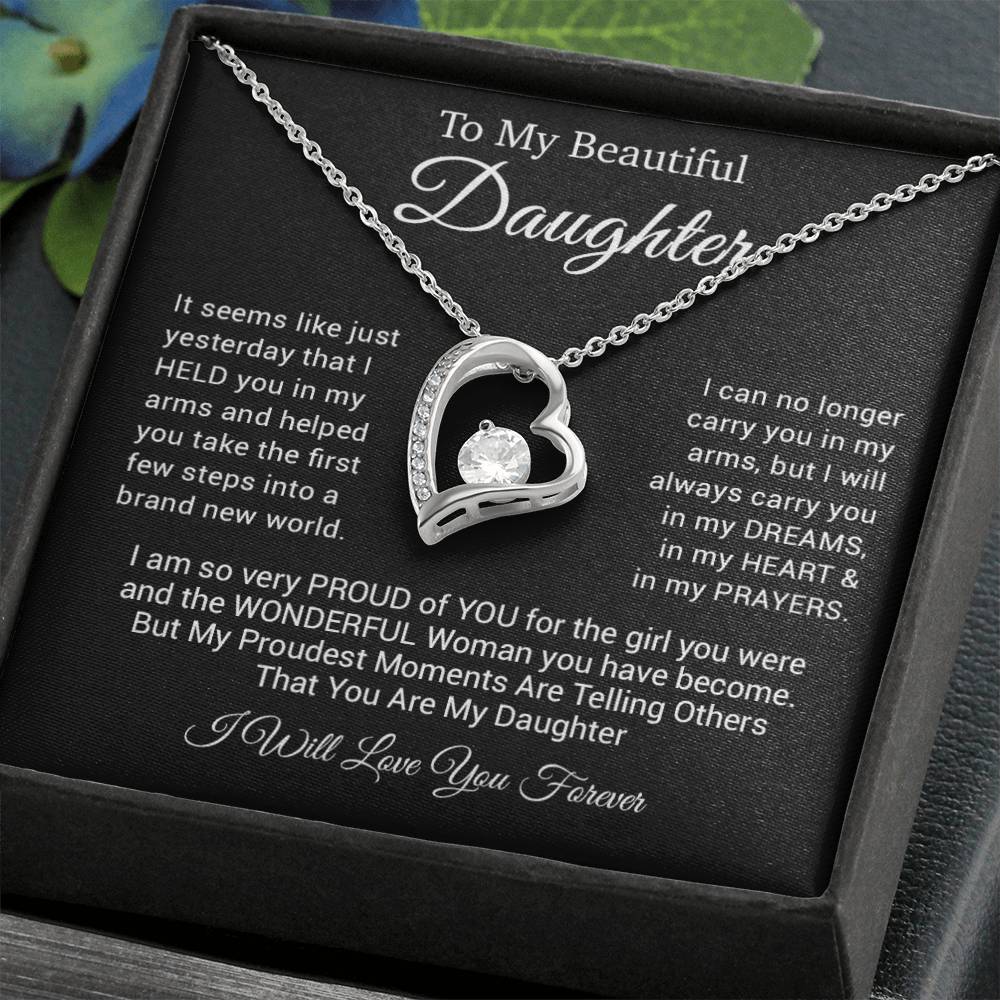 To My Daughter Necklace, Gift For Daughter, From Mom Or Dad Necklace