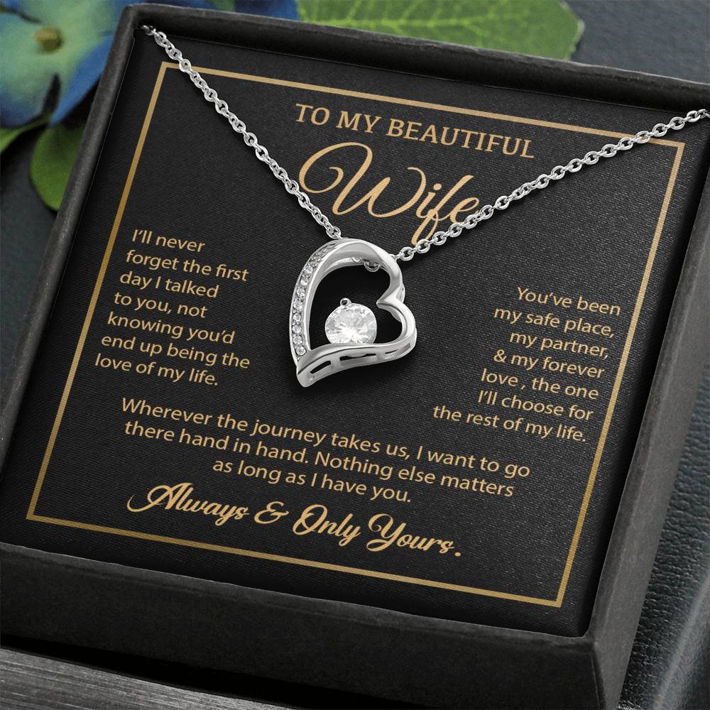 To My Wife Necklace, Gift For Wife, Anniversary Gift For Wife, Necklace For Wife 24_7_Gold
