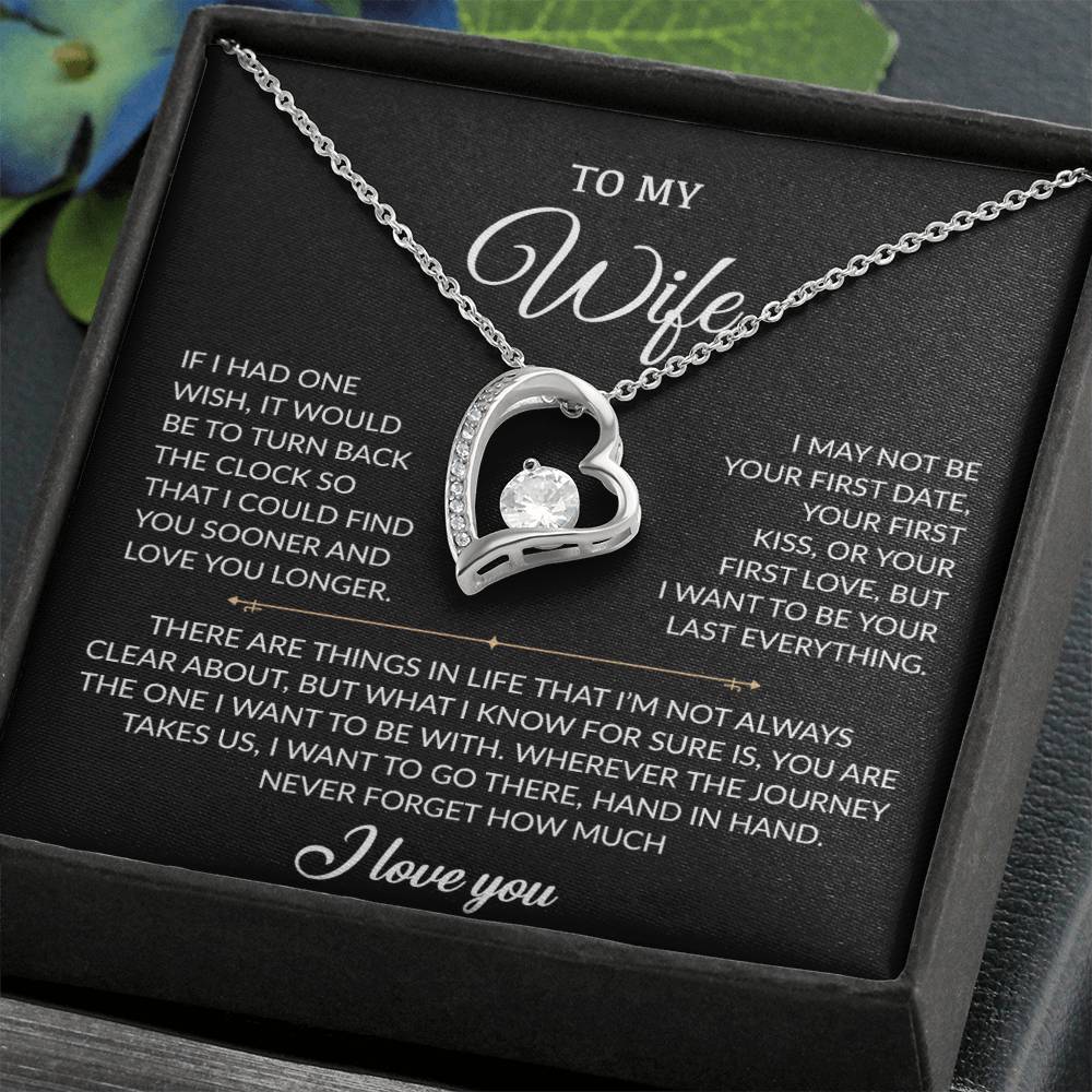 To My Wife Necklace, Gift For Wife, Anniversary Gift For Wife, Necklace For Wife 28_7_Black
