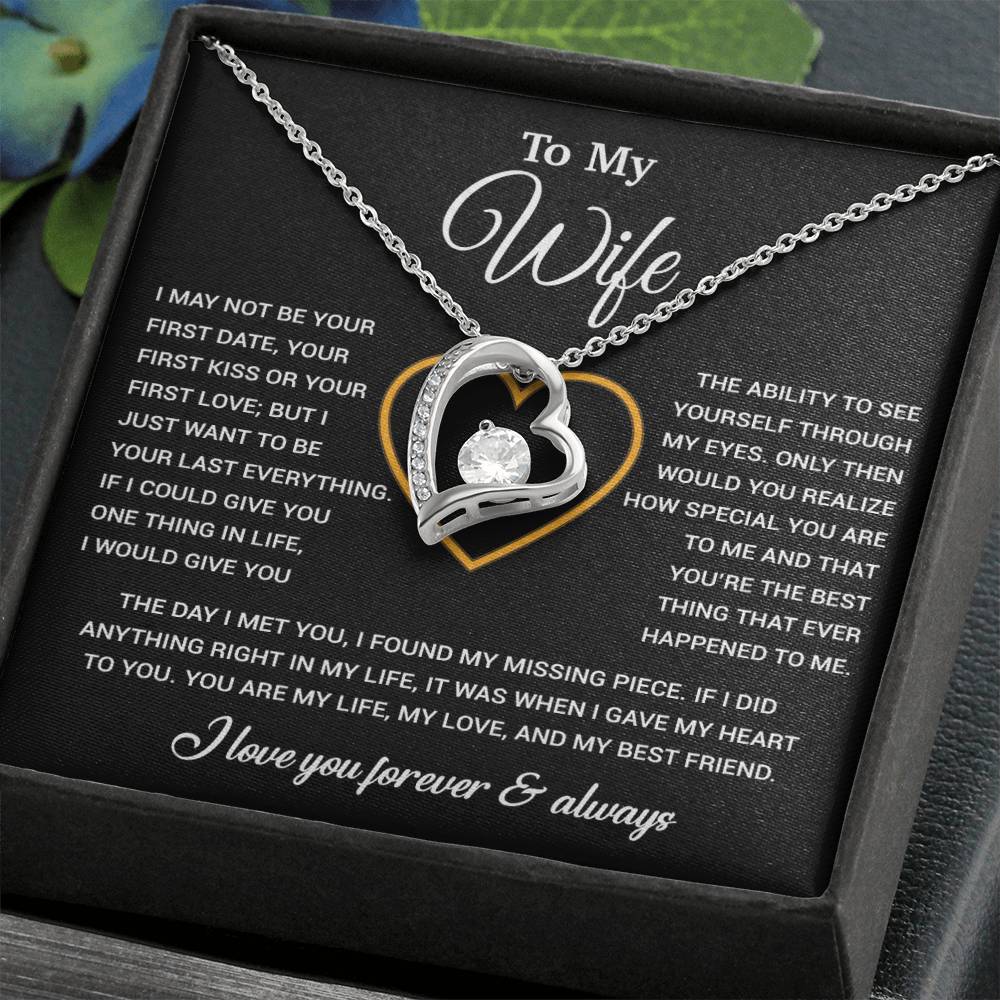 To My Wife Necklace, Christmas Gifts For Women, Anniversary Gift For Wife 24_12_Black