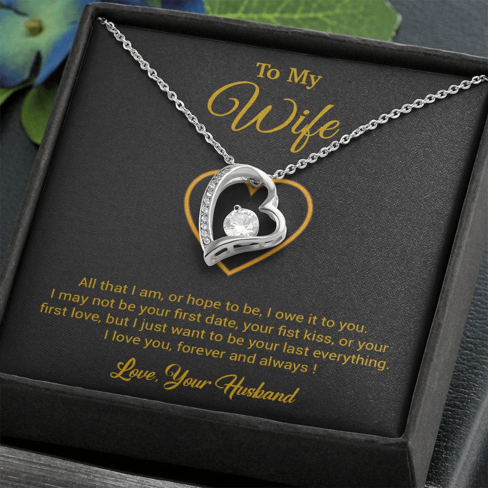 To My Wife Necklace, Gift For Wife, Anniversary Gift For Wife, Necklace For Wife 24_3_Gold