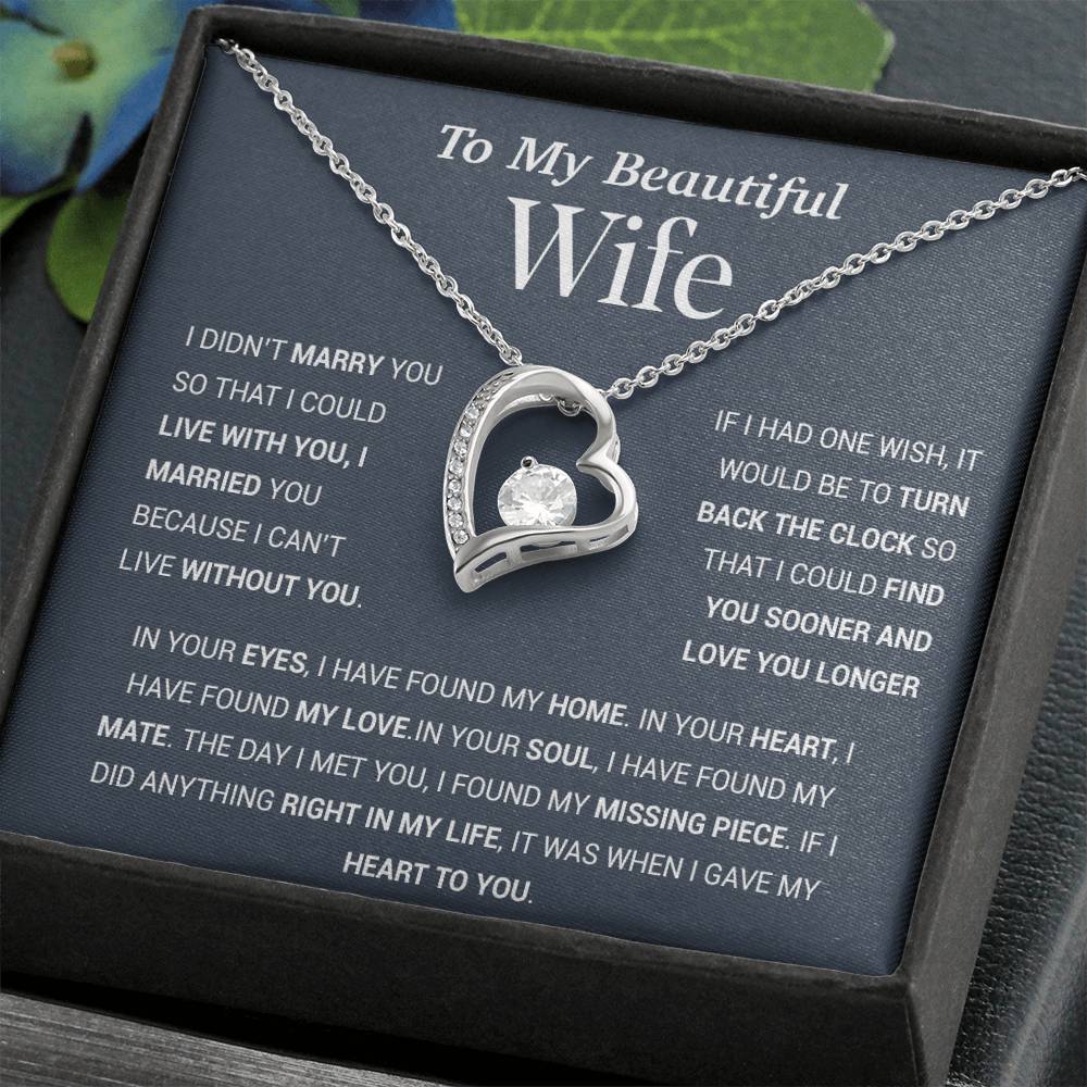 To My Wife Necklace, Gift For Wife, Anniversary Gift For Wife, Christmas Gift 27_11_Blue