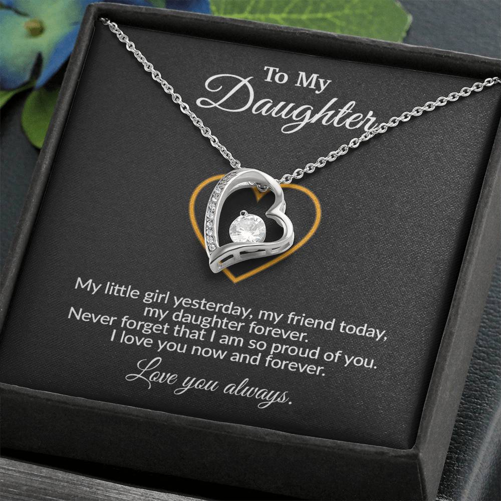To My Daughter Necklace, Gift for Daughter from Mom, Mother Daughter Necklace