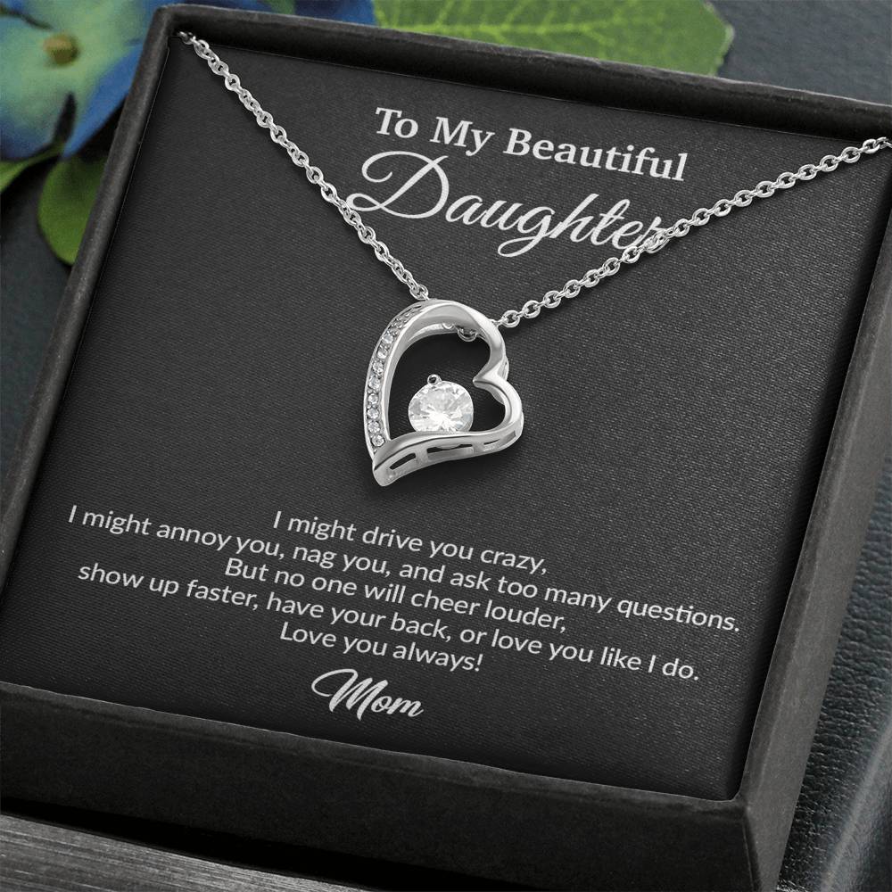 To My Daughter Necklace, Gift for Daughter from Mom, Mother Daughter Necklace
