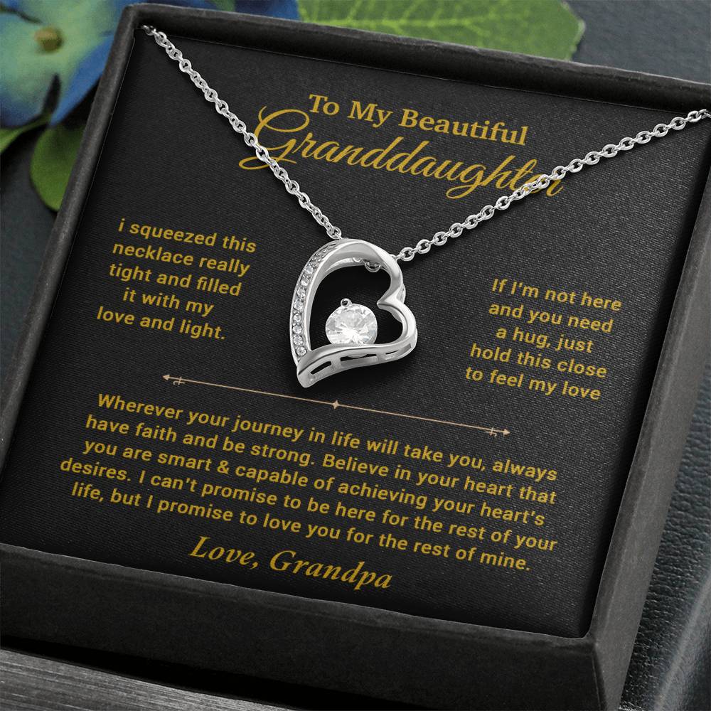 To My Granddaughter Necklace, Birthday Gift For Granddaughter, Birthday Gifts 11_6_Gold