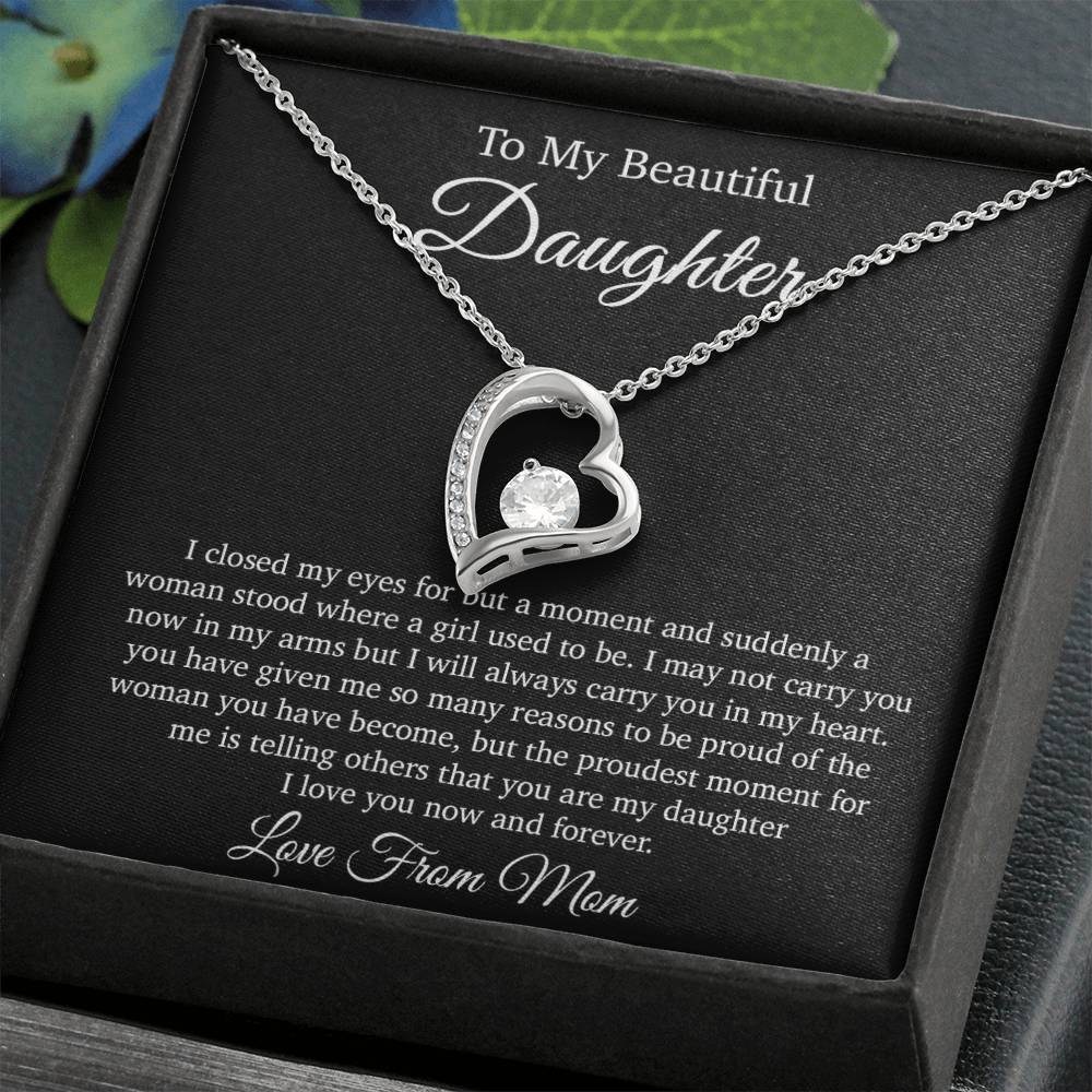 To My Daughter Necklace, Daughter Gift, Daughter Gift From Mom, Birthday Gift For Daughter