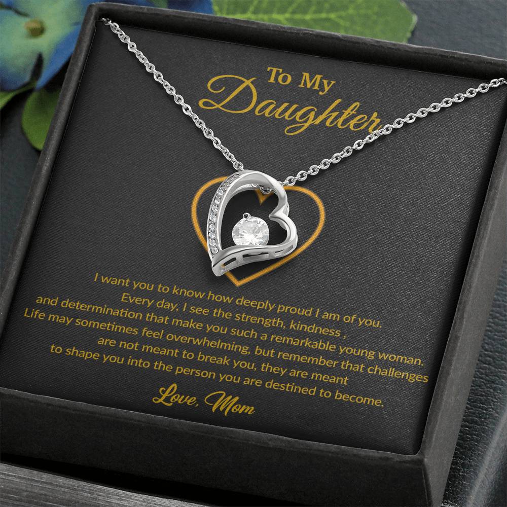 To My Daughter Necklace, Gift for Daughter from Dad, Father Daughter Necklace 10_8_Gold
