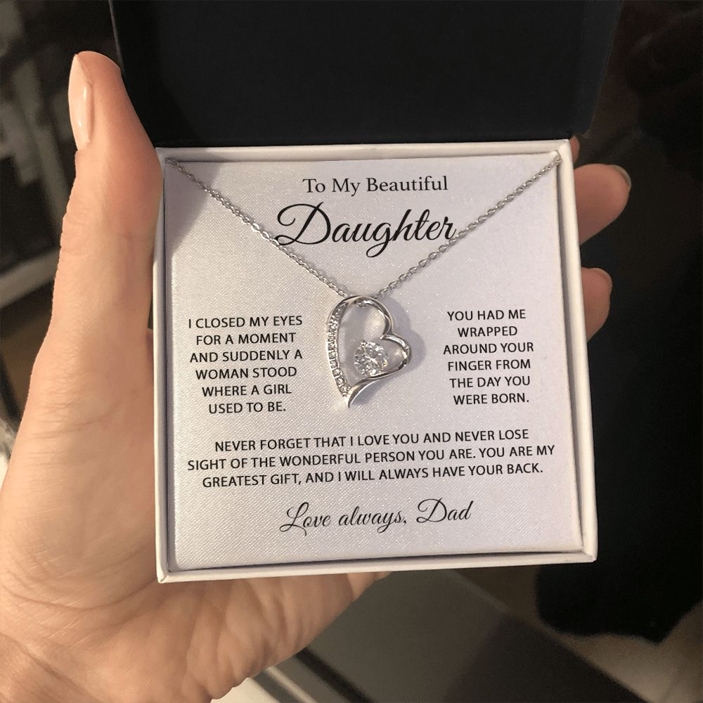 To My Daughter Necklace, Daughter Father Necklace, Daughter Gift From Dad00