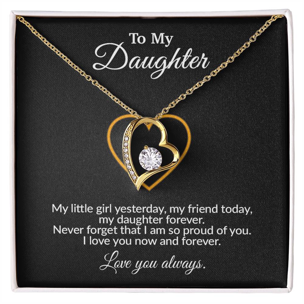 To My Daughter Necklace, Gift for Daughter from Mom, Mother Daughter Necklace