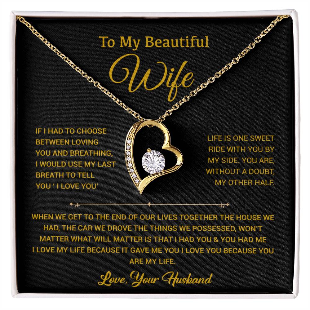 To My Wife Necklace, Gift For Wife, Anniversary Gift For Wife, Christmas Gift