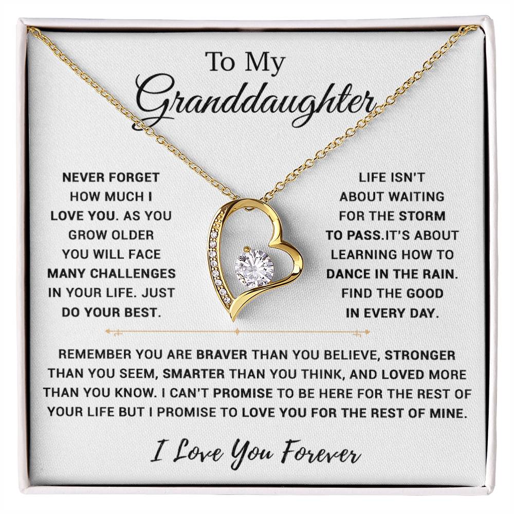 To My Granddaughter Necklace, Birthday Gift For Granddaughter, Birthday Gifts 16_11