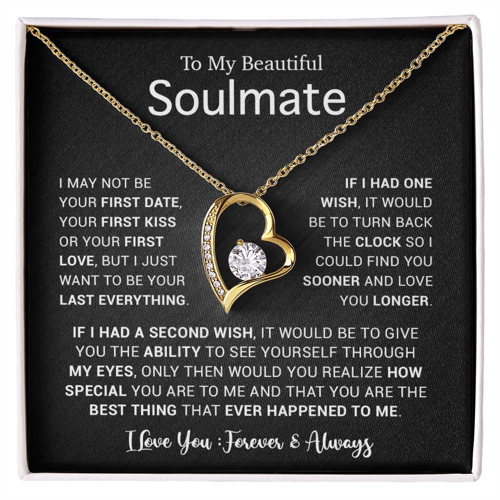 To My Soulmate Necklace, Gift For Soulmate, Anniversary Gift, Birthday Gift 5_5_Black