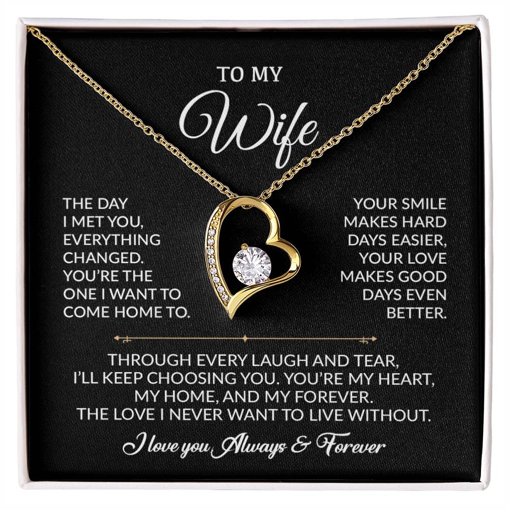 To My Wife Necklace, Gift For Wife, Anniversary Gift For Wife, Necklace For Wife